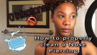 How to Properly Clean 🧼 Your Nose Piercings| Tutorial
