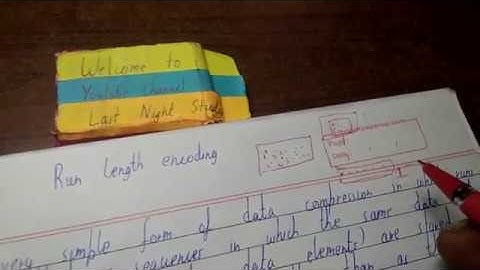 Run length encoding compression