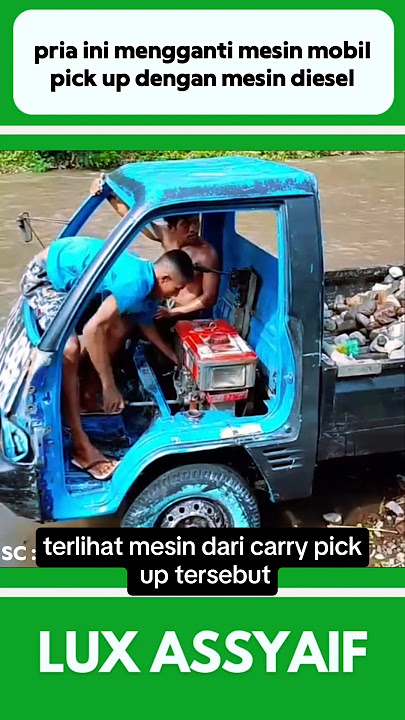 PRIA INI MENGGANTI MESIN MOBIL PICK UP DENGAN MESIN DIESEL #shorts