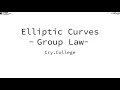 Groups from Elliptic Curves