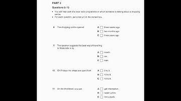Study English online (B1). Preliminary English Test (PET) Listening Book 3 : Test 2 part 2
