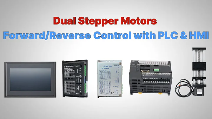 Dual Stepper Motors Forward/Reverse Control with PLC & HMI