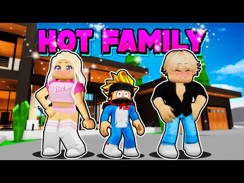 Adopted By The HOT FAMILY in Roblox BROOKHAVEN RP!!