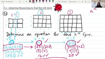 Math 9 (7.2) Inductive Reasoning to Find the nth Term