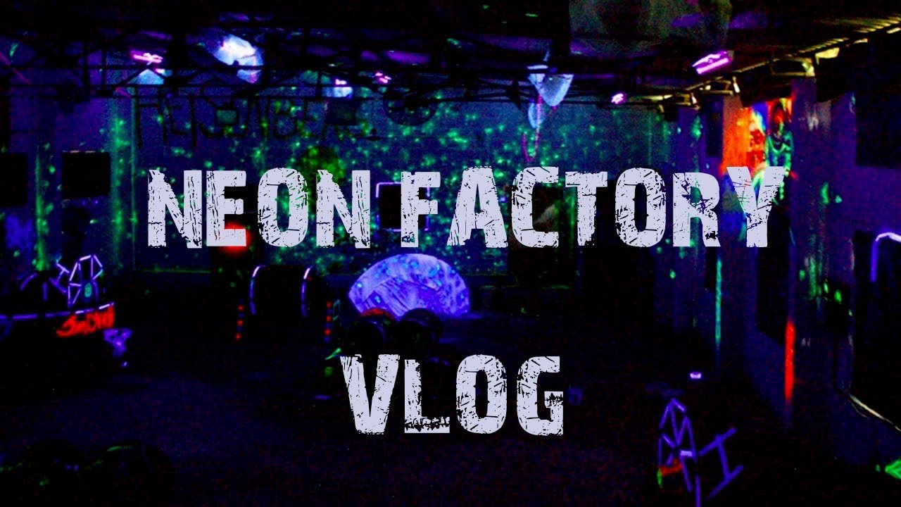 neon factory paint ball fight vlog YouTube