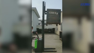 LTMG electric stacker stand driving warehouse logistics equipment product quality inspection video