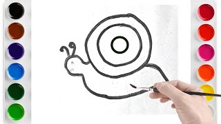 How To Draw Cute Snail Drawing Snail Drawing For Kids Step By Step Easy Drawing Mummy Artist