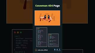 💥caveman 404 page with html and css | code buzz | web development | #coding