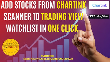 Add Stocks from CHARTINK Scanner to Trading view Watchlist in One Click