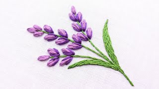 : VERY EASY LAVENDER HAND EMBROIDERY FOR BEGINNERS