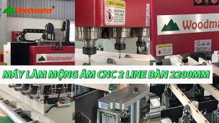 MÁY LÀM MỘNG ÂM CNC 2 LINE BÀN 2200MM WOODMASTER - WM-2200C4