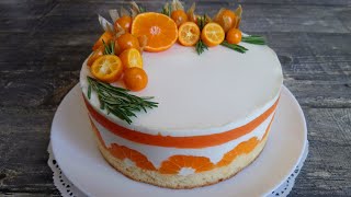 Торт Мандариновый | Муссовый Мандариновый Торт | Tangerine Cake