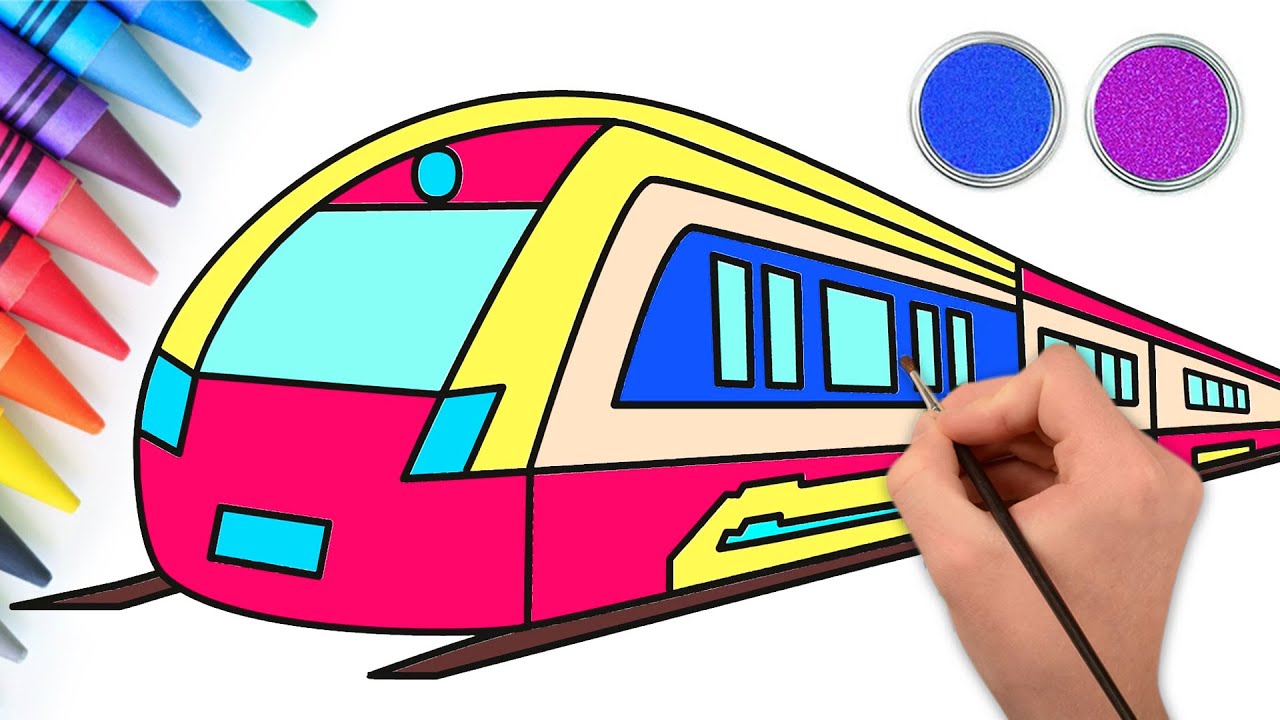 Come disegnare un treno | DIVERTENTE E FACILE DA DISEGNARE INSIEME | Arte  Di Chiki - YouTube