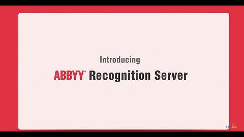 ABBYY FineReader Server High Volume OCR and Document Capture Introduction