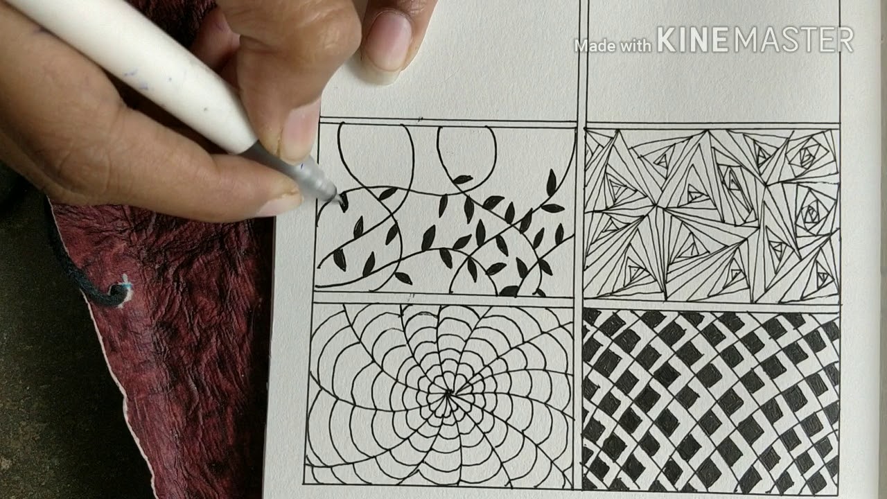 Time lapse of a zentangle Art