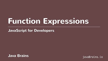 JavaScript for Developers 34 - Function Expressions