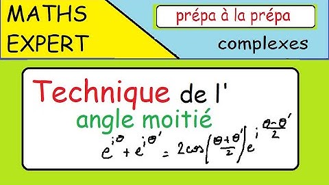 Terminale-prépa à la prépa-Technique de l
