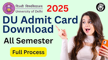 How to Download DU Admit Card 2025 | Delhi University Admit Card Download 2025 #delhiuniversity