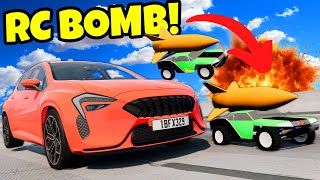 Escaping RC Cars with Bombs Strapped to Them in BeamNG Drive Mods!