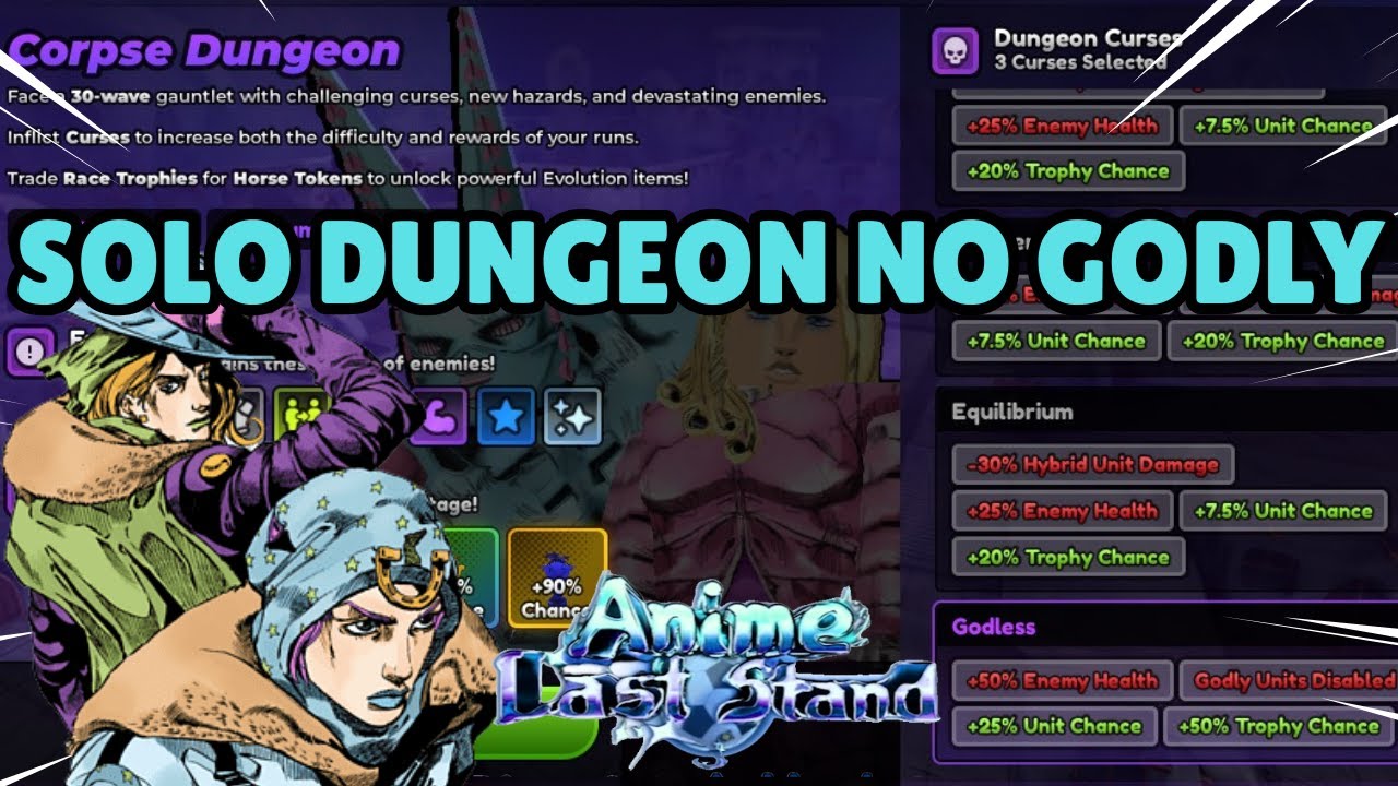 HOW TO SOLO JOJO DUNGEON NO GODLY in ANIME LAST STAND