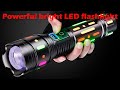 Powerful Bright Spotlight LED Flashlight With Fluorescent Absorbing Film Luminous Colorful Tactical