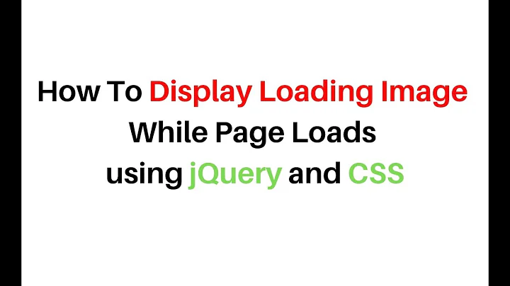 display a loading image before webpage loads jquery 1.12.4