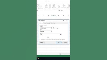 Whole Number Equal To Data Validation In Microsoft Excel  #short #shorts