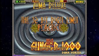 Zuma Deluxe | 32 Bit Digit Limit Practice #019 - 1000 SunGods Completed screenshot 3