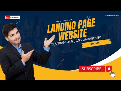 Landing Page Website Usnig HTML, CSS & JavaScript | Codsoft Internship for Web Development