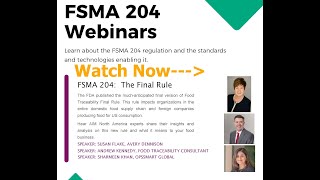 FSMA 204   The Final Rule