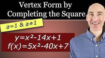 Write a Quadratic Equation in Vertex Form by Completing the Square (2 Examples)