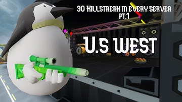 Getting a 30 killstreak in every server Pt.1 (US WEST) | Shell Shockers