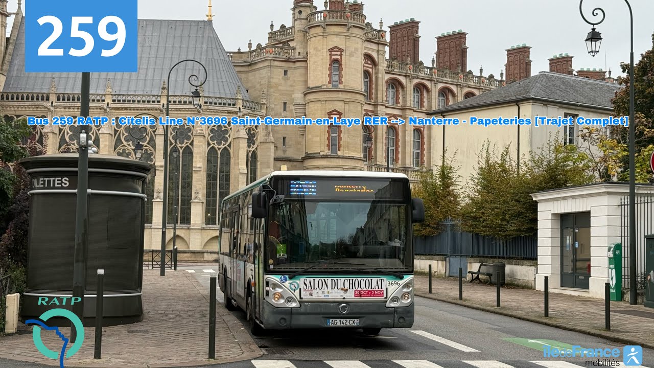 Bus 259 RATP : Citelis Line N⁰3696 St-Germain-en-Laye RER / Nanterre - Papeteries.