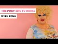 Drag queen fena barbitall styles a ponytail  diy wig tutorial