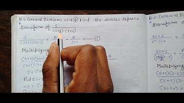 Inverse Laplace transform of s/[(s+1)(s+2)] || B.S Grewal Problem:-21.4 Question number:-04