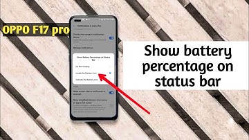 OPPO f17 pro🔋Battery Percentage Setting,How to Show Battery Percentage On notification bar