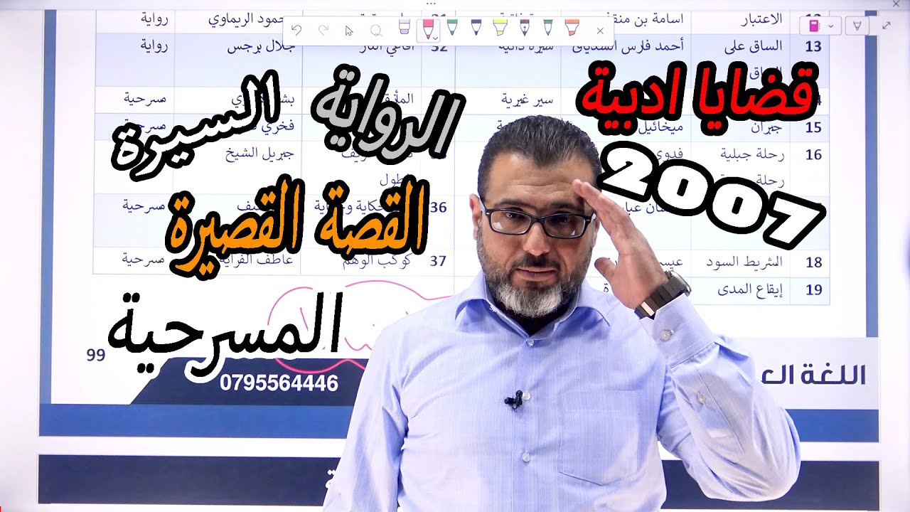 القصة القصيرة + السيرة + الرواية + المسرحية - تخصص ( قضايا ادبية ) مع الاستاذ احمد الزبيدي