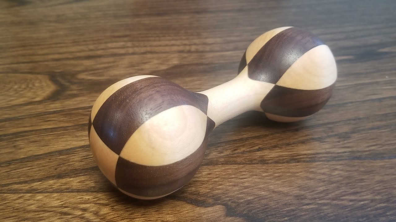 Segmented Baby Rattle - Woodturning Maple and Walnut - YouTube