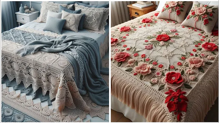 Stunning And Stylish Crochet Bed Sheets Granny Square Crochet Bed Room Decorative Designs Ideas