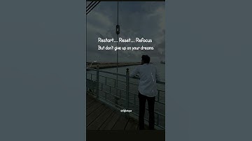 😎Restart.. reset.. refocus, But don