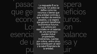 PREGUNTA 🤔 ¿Qué es un activo en contabilidad? #shorts