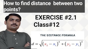 How to find distance between two points? Class 12  Exercise 2.1  sindh BOARD.