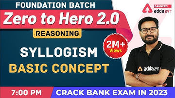 Syllogism Basic Concept (L-1) | Reasoning | Banking Foundation Classes Adda247 (Class-2)