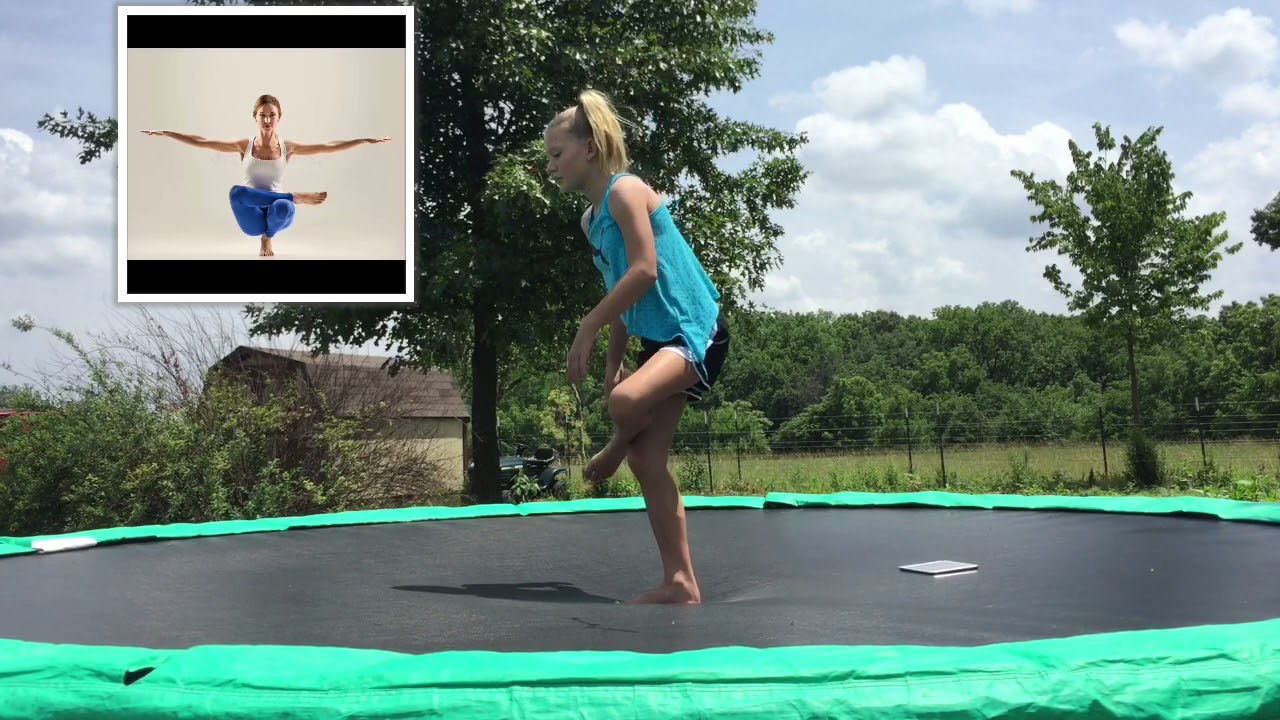 Yoga Challenge On A Trampoline~#4 - YouTube