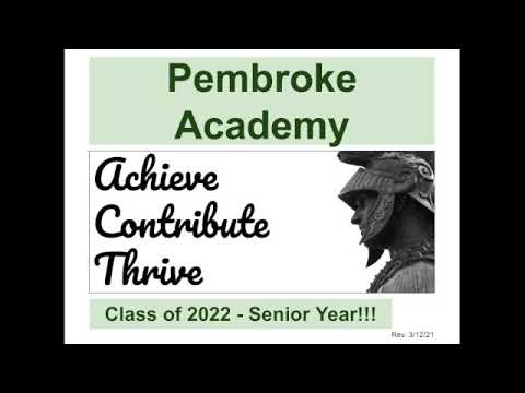 Pembroke Academy Class of 2022 Registration Process