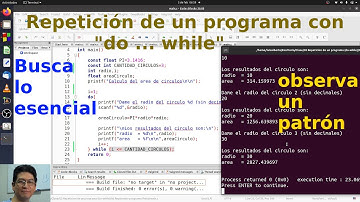 Repetición de un programa con "do ... while"; en Lenguaje C