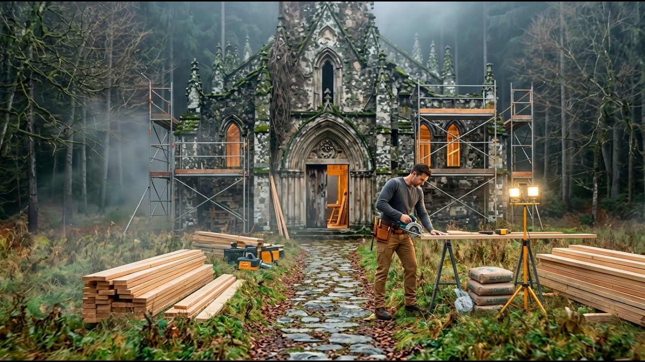 Unbelievable! Transforming an Abandoned Rotting Church into a Modern Home in 7 Days (ASMR)