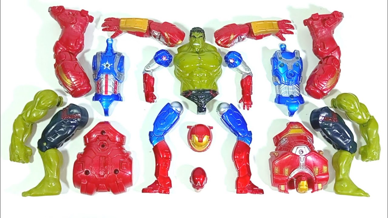 Merakit Mainan Captain America vs Hulk Smash dan Hulk Buster Avangers Toys - Action figure