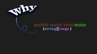 why we are writing Public Static Void main (String[ ] args) mean in c# language for system
