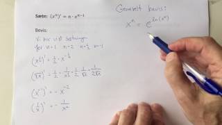 Differentiation af x^n